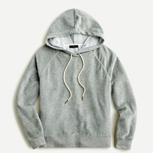 NWOT J. Crew Pullover Hoodie in Velour